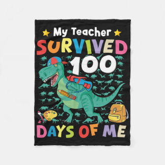 100e schooldag overleefde mijn leraar 100 dagen fleece deken