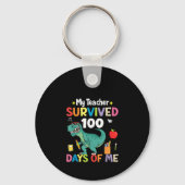 100e schooldag overleefde mijn leraar 100 dagen sleutelhanger (Voorkant)