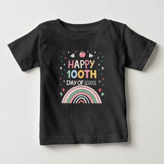 100e schooldag Rainbow Kinder T-shirt (Voorkant)