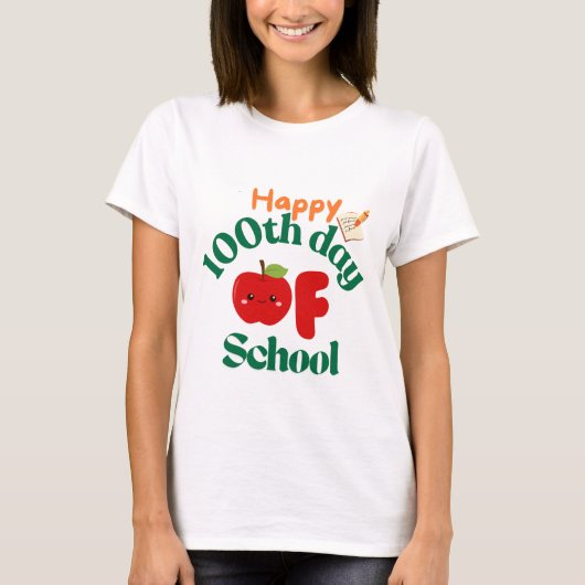 100e schooldag t-shirt (Voorkant)