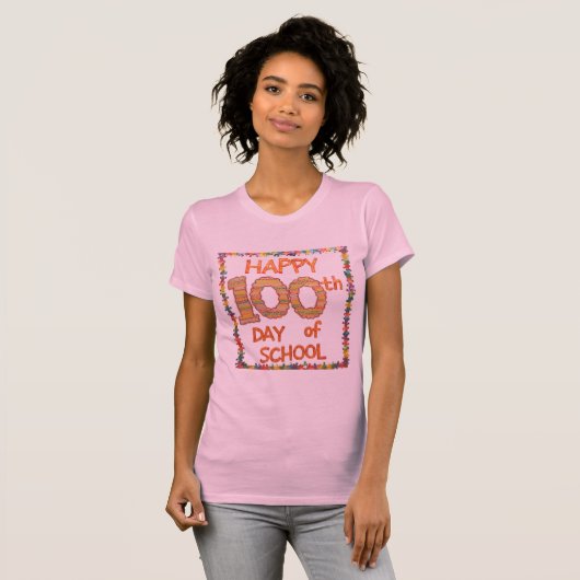 100e schooldag t-shirt (Voorkant volledig)
