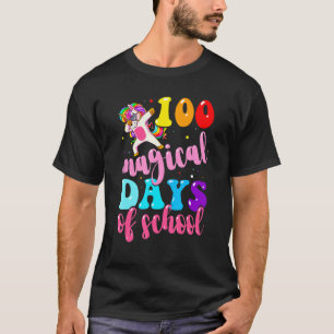 100e schooldag Unicorn 100 magische dagen T-shirt