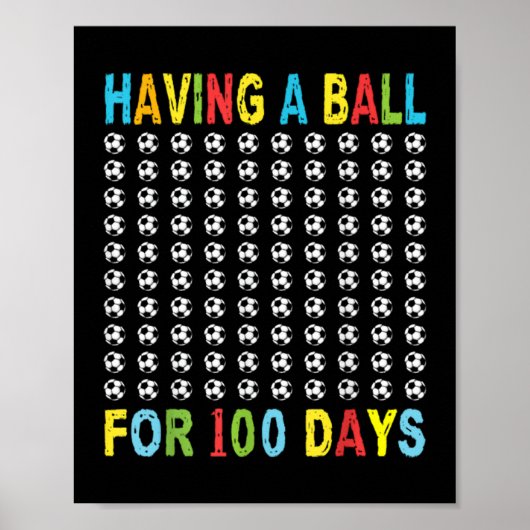 100e schooldag van de Voetbal 100 dagen Olaitu Poster (Voorkant)