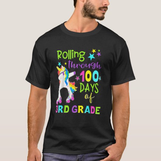 100e schooldag vóór het eerste derde Afstudeerder T-shirt (Voorkant)