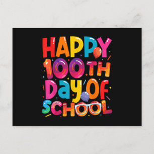 100e schooldag voor leraren jongens en meisjes 100 uitnodiging briefkaart