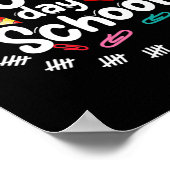 100e schooldag voor leraren Kinderen 100 dagen Sma Poster (Hoek)