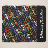 100e speciaal gepersonaliseerd monogram voor de ge sherpa deken (Voorkant (horizontaal))
