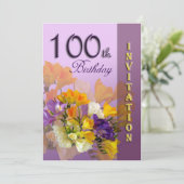 100e uitnodiging van de Birthday Party (Staand voorkant)