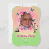 100e uitnodiging van de Birthday Party (Voorkant)