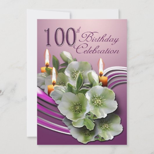 100e uitnodiging van de Birthday Party (Voorkant)