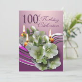 100e uitnodiging van de Birthday Party (Staand voorkant)