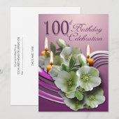 100e uitnodiging van de Birthday Party (Voorkant / Achterkant)