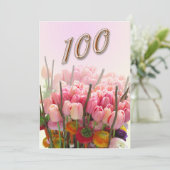 100e uitnodiging van de Birthday Party (Staand voorkant)