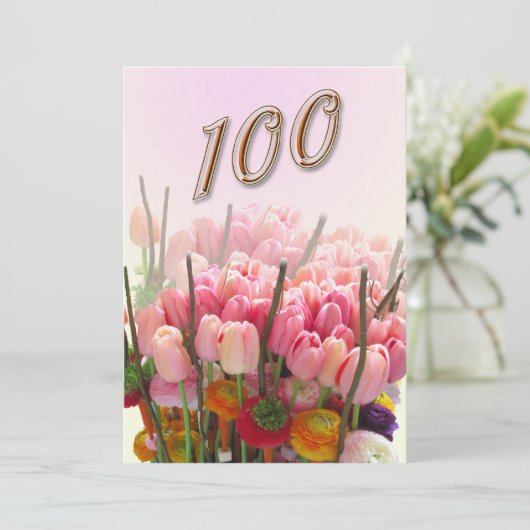 100e uitnodiging van de Birthday Party (Staand voorkant)