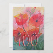 100e uitnodiging van de Birthday Party - Rode papa (Voorkant)