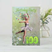 100e uitnodiging van de partij van Birthday (Staand voorkant)