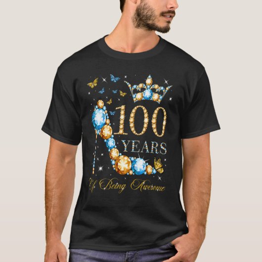100e verjaardag 100 jaar Geweldige 100 jaar T-shirt (Voorkant)