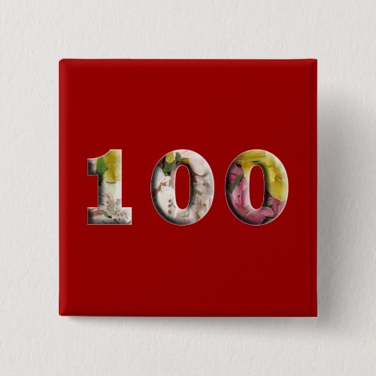 100e verjaardag 100 jaar Mijlsteen Button (Voorkant)
