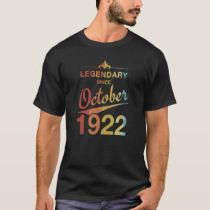 100e verjaardag 100 jaar oud geboren in oktober 19 t-shirt
