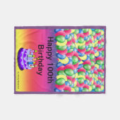 100e verjaardag - Aangepaste papierpakking voor he Fleece Deken (Voorkant (Horizontaal))