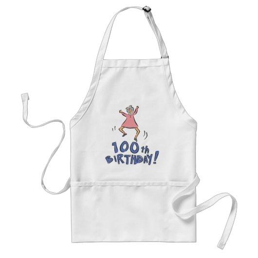 100e verjaardag Apron Gift Standaard Schort (Voorkant)