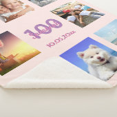 100e verjaardag bkush roos gouden foto collage naa sherpa deken (3/4)