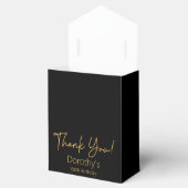 100e verjaardag Black Gold Glitter Bedankt Bedankdoosjes (Geopend)