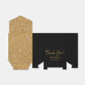 100e verjaardag Black Gold Glitter Bedankt Bedankdoosjes (Uitgevouwen)