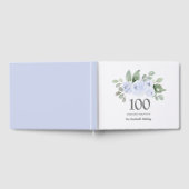 100e verjaardag Blauw Roos Floral Gastenboek (Volledig)