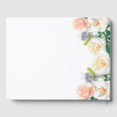 100e verjaardag bloemen witte perzikroze gastenboek (Achterkant)