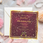 100e verjaardag bogundy goudbellen kaart