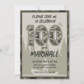 100e verjaardag Camouflage Woodland Forest Kaart (Voorkant)