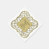100e verjaardag Centenarian Gouden Getal Patroon Servet (Hoek)