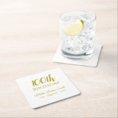 100e verjaardag Drink Coasters op maat Kartonnen Onderzetters (Insitu)