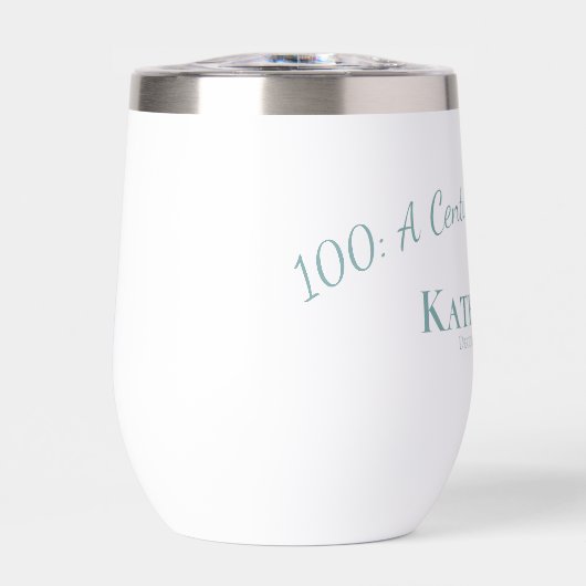 100e verjaardag Eeuw Blauwgroen geschenk (Voorkant)