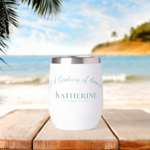 100e verjaardag Eeuw Blauwgroen geschenk