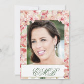 100e verjaardag Elegant foto Floral verjaardag Kaart (Achterkant)