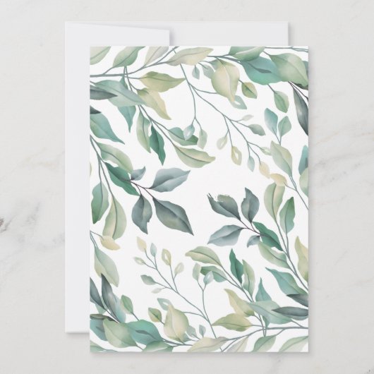 100e verjaardag Elegant Green Eucalyptus Greenery Kaart (Achterkant)