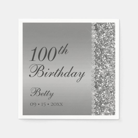 100e verjaardag Elegant Servet (Voorkant)