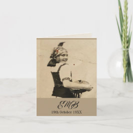 100e verjaardag Elegante Monogram Foto Gevouwen