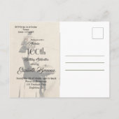 100e verjaardag Elegante Monogram Foto Uitnodiging Briefkaart (Achterkant)