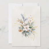 100e Verjaardag Feest Winter White Floral Greenery Kaart (Achterkant)