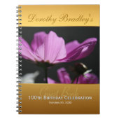 100e verjaardag Floral - Eigen gastvrouw B Notitieboek (Voorkant)