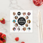 100e verjaardag foto ballonnen servet (Insitu)