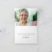 100e verjaardag foto Blush roze bloemen gevouwen Bedankkaart (Binnen)