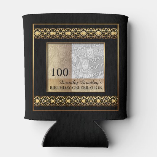 100e verjaardag Foto Koelbox Blikjeskoeler (Achterkant)