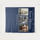 100e verjaardag fotocollage achtergrond banner wandkleed (Voorkant (horizontaal))