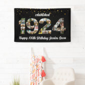 100e verjaardag fotocollage opgericht 1924 spandoek (Insitu)