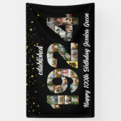 100e verjaardag fotocollage opgericht 1924 spandoek (Verticaal)