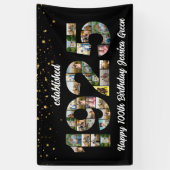 100e verjaardag fotocollage opgericht 1925 spandoek (Verticaal)